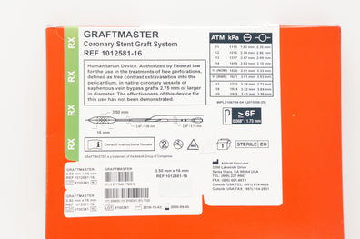Abbott 1012581-16 Graftmaster RX Coronary Stnt Graft System 3.50 x 16 mm (x)